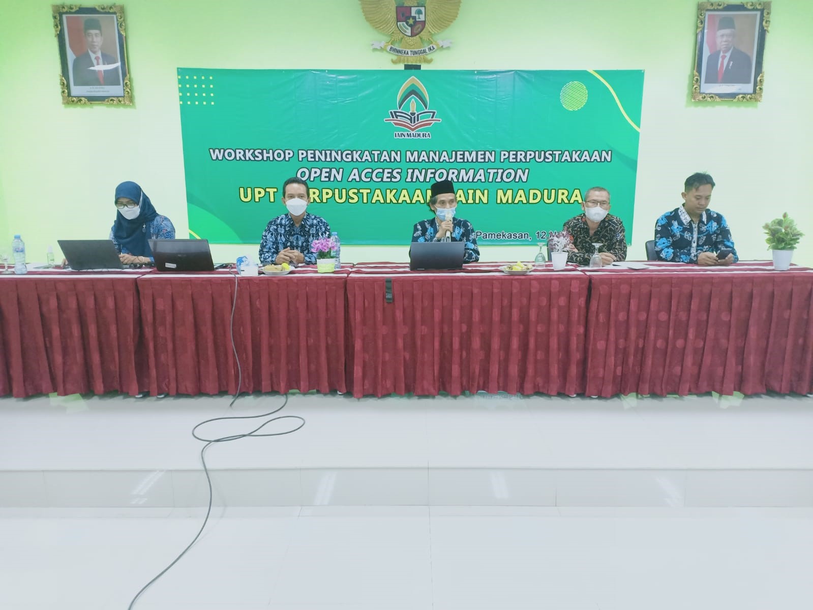 Unit Pelaksana Teknis (UPT) Perpustakaan Institut Agama Islam Negeri Madura Menggelar Workshop Peningkatan Manajemen Perpustakaan <i>Open Access Information</i>