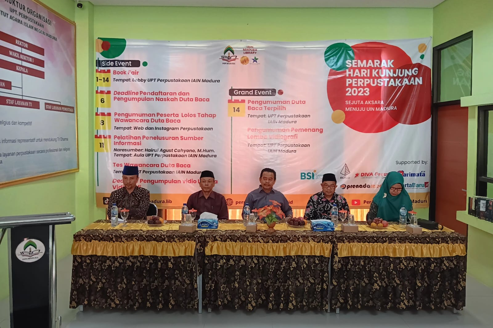 Puncak Acara Hari Kunjung Perpustakaan IAIN Madura 2023: Sejuta Aksara  Menuju UIN Madura