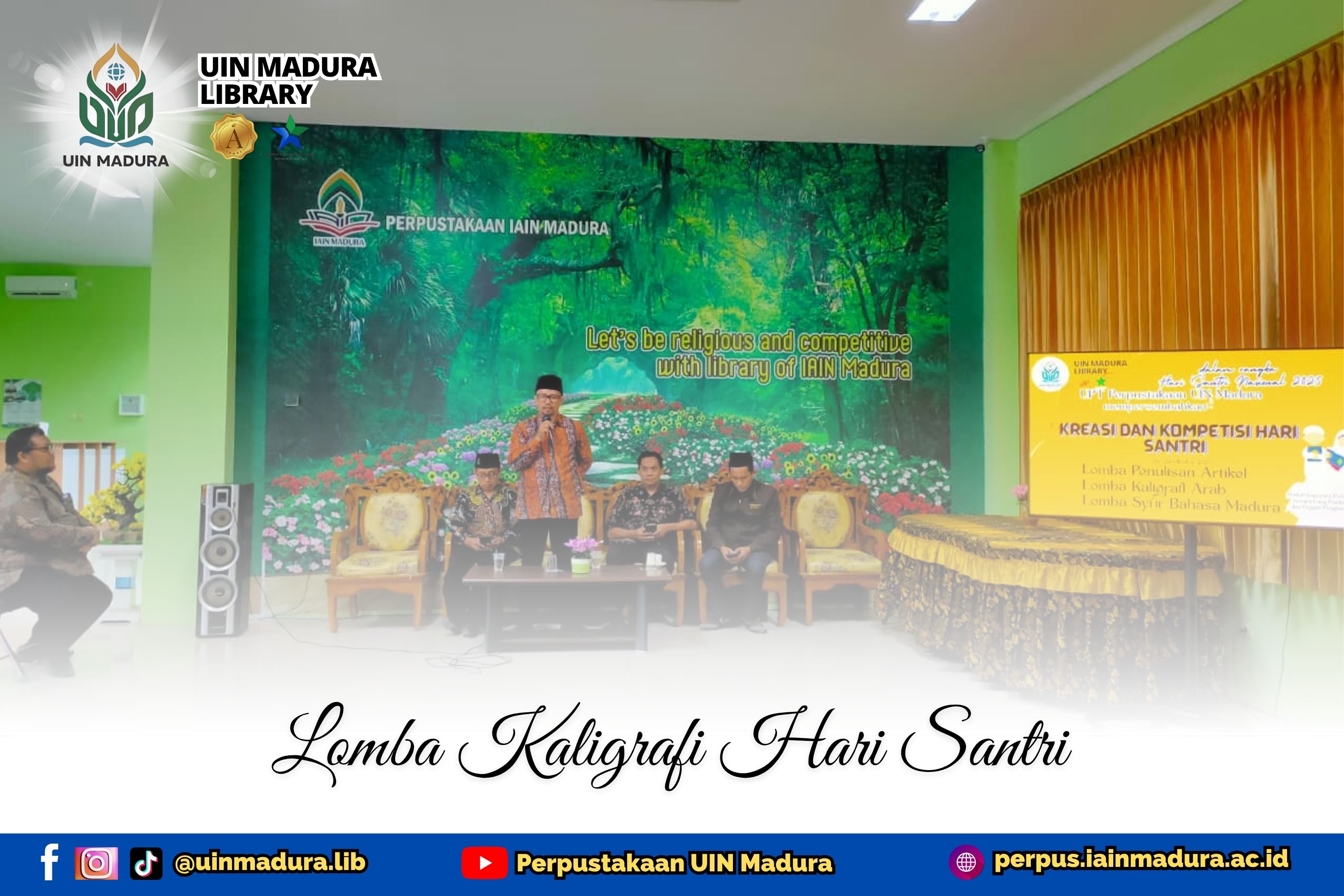 Perpustakaan UIN Madura Gelar Lomba Kaligrafi Arab dalam Rangka Hari Santri Nasional 2025