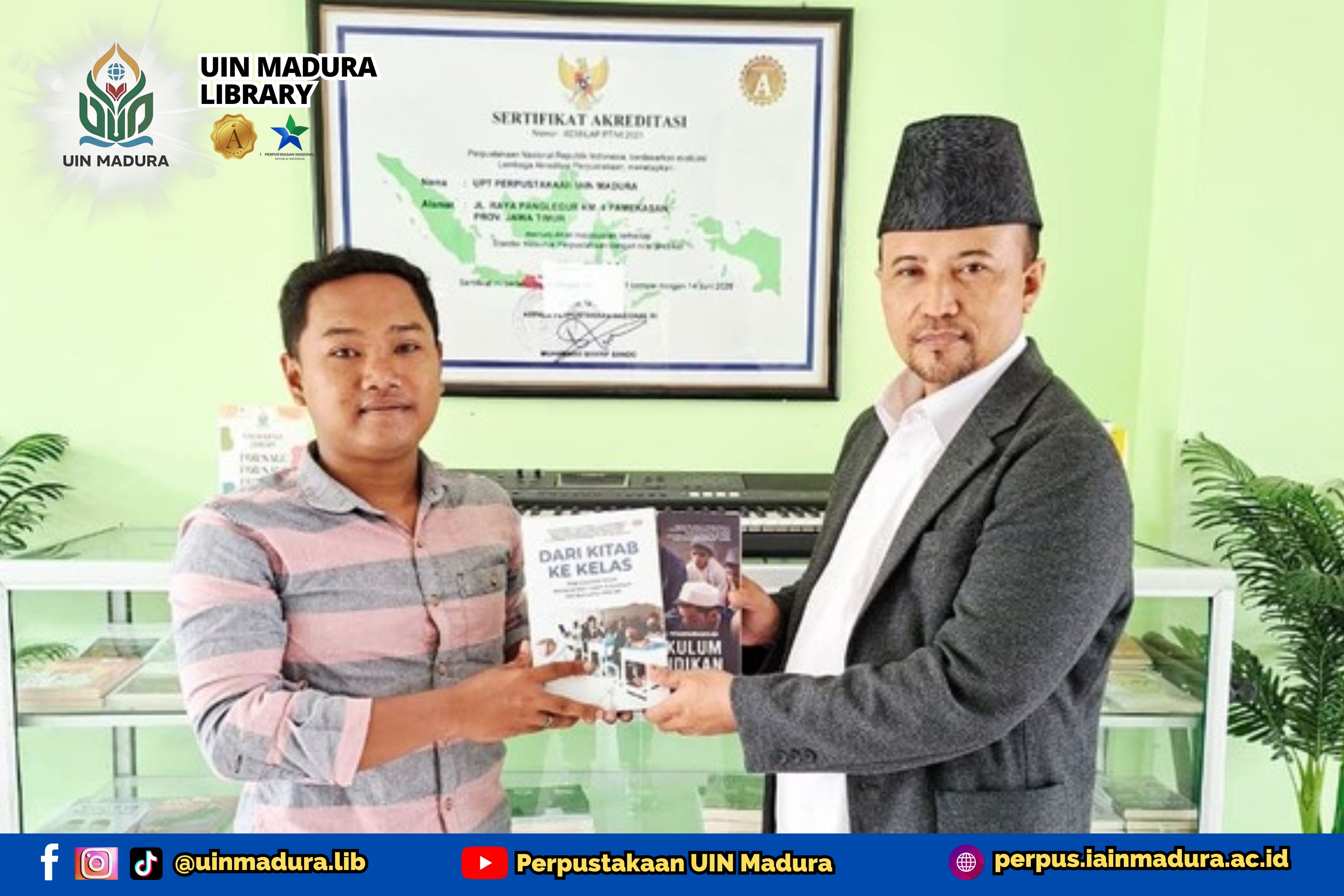 Dari Kitab ke Kelas dan Manajemen Pengembangan Kurikulum Pendidikan Islam Dihibahkan ke Perpustakaan UIN Madura