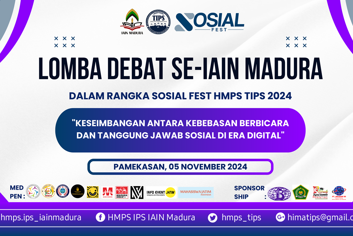 Sosial FEST HMPS TIPS 2024: Lomba Debat Membangun Mahasiswa Kritis dan Tanggung Jawab Sosial di Perpustakaan IAIN Madura