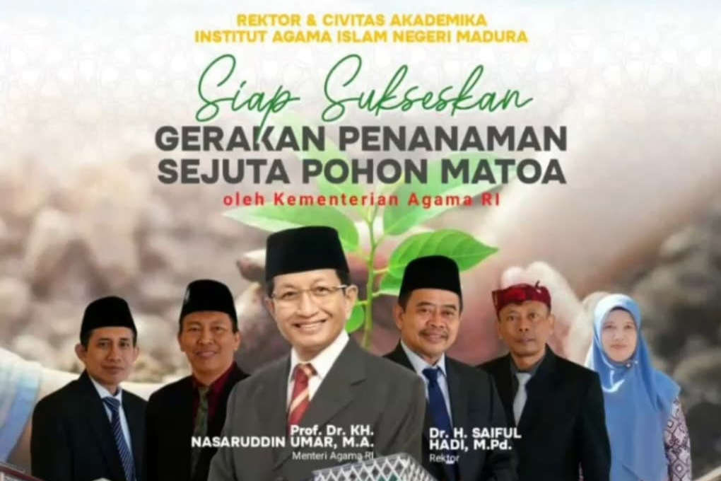 Kepala Perpustakaan IAIN Madura Turut Serta dalam Gerakan Penanaman Satu Juta Pohon Matoa