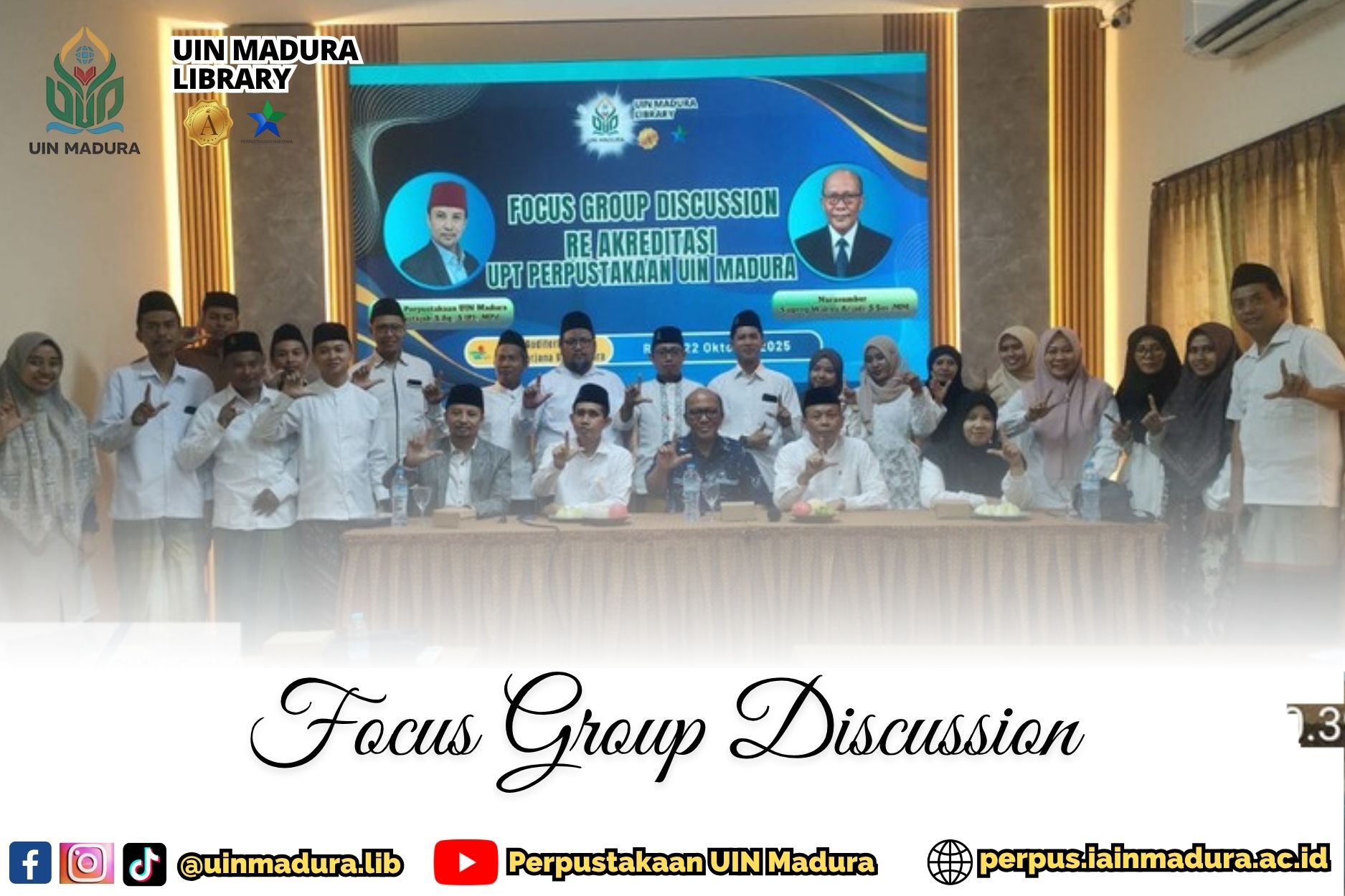 Perpustakaan UIN Madura Gelar FGD Reakreditasi Usai Peringatan Hari Santri Nasional 2025