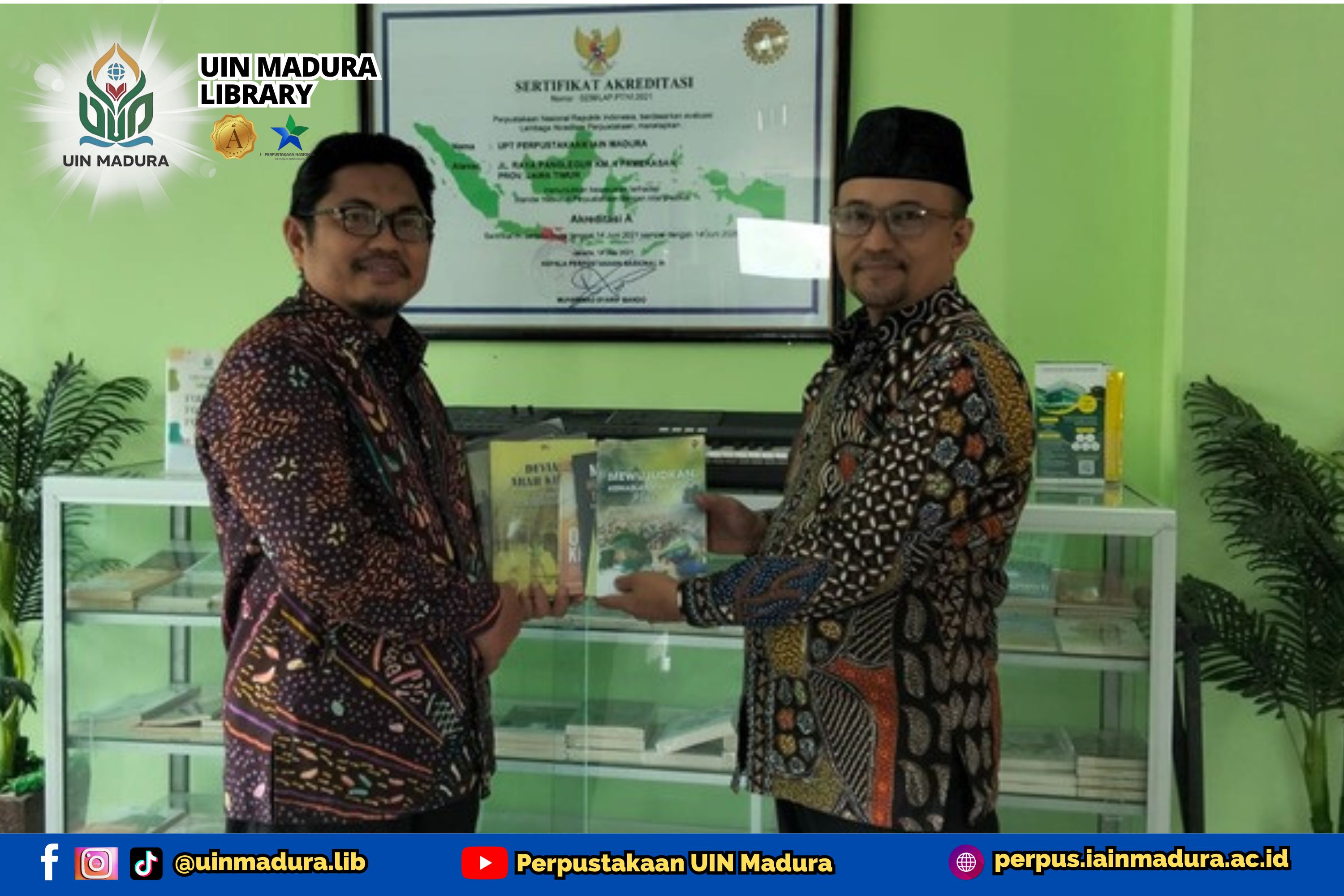 Perpustakaan UIN Madura Terima Hibah Buku Dosen UIN Madura Bapak H. Hosen, M.H.I
